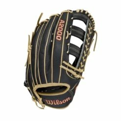 Coupon 👏 2021 Wilson A2000 1800 12.75" SuperSkin Outfield ⚾ Baseball Glove Black/Black/Blonde 🔥